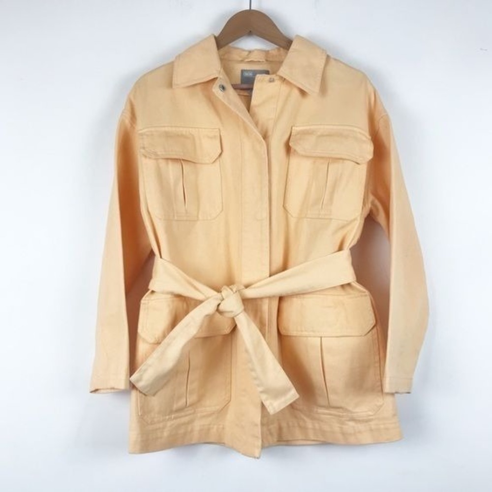 ASOS Design Belted Utility Jacket Womens Pockets Collared Casual Coat